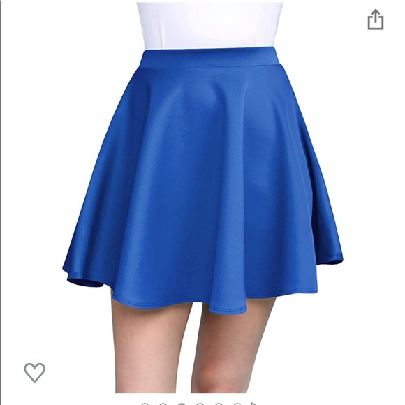 Made By Johnny Mini Skater Skirt in royal blue, M - Picture 2 of 7